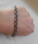 Zilveren massieve armband met haak sluiting nr.851