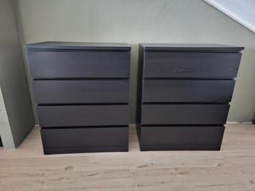 2 Malm ladekasten (Ikea) in zwartbruin - afbeelding 3