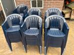 Te huur! Tuinfeestje? Bijna 65 keurig blauwe tuinstoelen!, Ophalen of Verzenden, Zo goed als nieuw