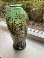 Bijzonder  grote gave vaas murano groen goud, Ophalen of Verzenden