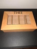 Houten Theedoos met Glas - 30x20 cm, Minder dan 50 cm, Gebruikt, Glas, Minder dan 50 cm