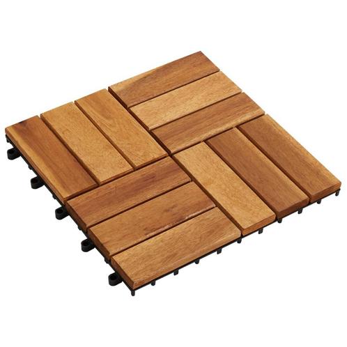 Terrastegels acaciahout 30 x 30 cm 10 pcs, Tuin en Terras, Terrasdelen en Vlonders, Nieuw, Hout, Verzenden