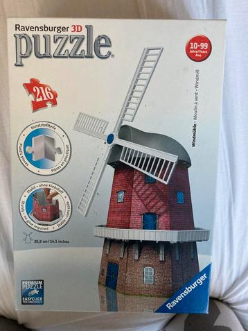 3D puzzel puzzle molen  gratis bij ophalen niet compleet beschikbaar voor biedingen