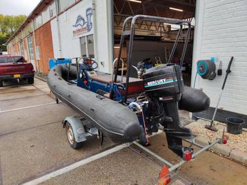 Reddingsbrigade RIB 4.9m + Mercury 50pk + Trailer beschikbaar voor biedingen