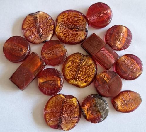 Partij met 15 grote silverfoil glas kralen 25-35 mm 3, Hobby en Vrije tijd, Kralen en Sieraden maken, Nieuw, Kraal, Verzenden