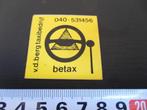 sticker ehv betax vd berg taxi bedrijf *, Verzamelen, Ophalen, Zo goed als nieuw, Bedrijf of Vereniging