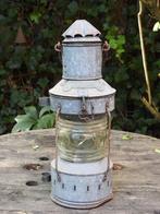 Vintage Hanglamp (ankerlicht), Ophalen, Gebruikt, Glas, 50 tot 75 cm