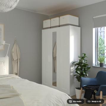 IKEA BRIMNES kast 3-deurs wit - 117x190 cm (Amsterdam) beschikbaar voor biedingen