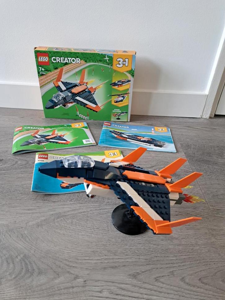 LEGO Creator 31126 Supersonic Jet - 3-in-1!, Kinderen en Baby's, Speelgoed | Duplo en Lego, Zo goed als nieuw, Lego, Complete set