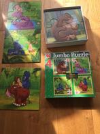 Vier Jumbo Puzzels Disney's Tarzan van 4,6,9 en 16 stukjes, Ophalen of Verzenden, 10 tot 50 stukjes, Zo goed als nieuw, 2 tot 4 jaar