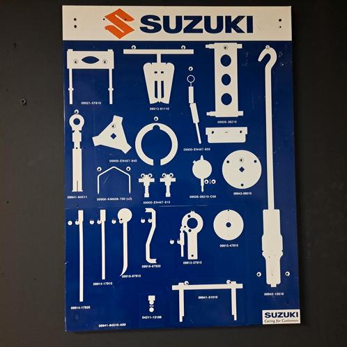 Suzuki werkplaats gereedschap bord, Verzamelen, Merken en Reclamevoorwerpen, Gebruikt, Reclamebord, Ophalen