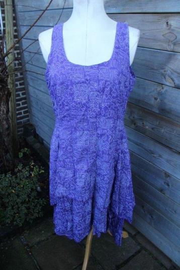 Jurk paars/ grijs ART mt L/10 Vaste prijs beschikbaar voor biedingen