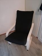 2x IKEA POÄNG fauteuil wit/zwart - goede staat, Huis en Inrichting, Fauteuils, Ophalen, Gebruikt, Stof, 50 tot 75 cm