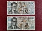 20francs België bankbiljet 2x, Ophalen, België