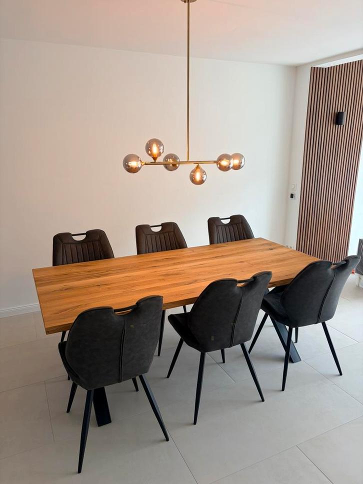 Moderne eettafel – 2 meter x 90 cm – zo goed als nieuw, Huis en Inrichting, Tafels | Eettafels, Zo goed als nieuw, 50 tot 100 cm