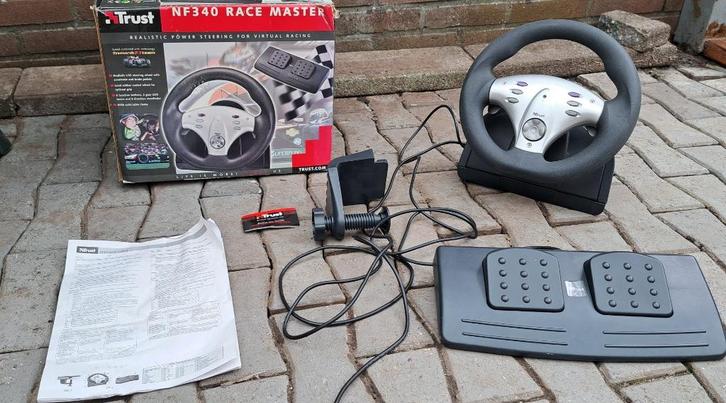 te koop trust nf 340 race master pc stuur, Spelcomputers en Games, Games | Pc, Zo goed als nieuw, Racen en Vliegen, 1 speler, Vanaf 7 jaar