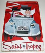 Citroën 2CV : Metalen Bord Citroën 2CV - Saint Tropez, Verzenden, Nieuw, Auto's