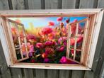 Tuinposter / doorkijk / rozen xl €20,-, Nieuw, Ophalen of Verzenden