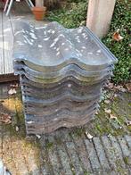 Dakpannen grijs, Doe-het-zelf en Verbouw, Dakpannen en Dakbedekking, Ophalen, Gebruikt, Steen of Klei, 15 m² of meer