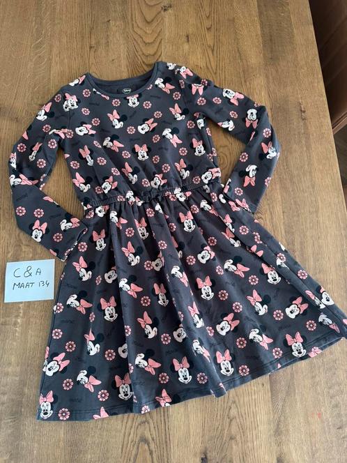 C&A longsleeve jurk jurkje minnie mouse maat 128 134 ZGAN ☀️, Kinderen en Baby's, Kinderkleding | Maat 128, Zo goed als nieuw