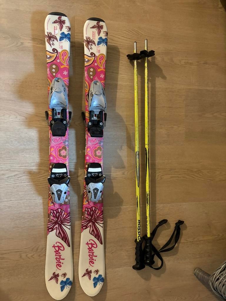 Elan barbie ski’s 100cm en stokken, Gebruikt, 100 tot 140 cm, Skiën, Ski's