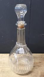 1310 vintage glazen karaf decanteerfles wijnfles fles swiet, Ophalen of Verzenden, Overige typen