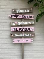 geboorte bord meisje, Ophalen of Verzenden, Nieuw, Geboortebord