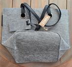 Zebra Trends Shopper Lichtgrijs Vilt, Leren Hengsels - Nieuw, Ophalen, Nieuw, Grijs, Shopper