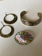 Parelmoer ingelegd sieraden setje, Ophalen of Verzenden, Overige materialen