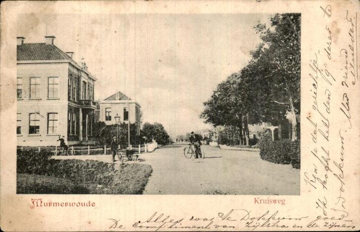 Murmerwoud - Kruisweg, Verzamelen, Ansichtkaarten | Nederland, Gelopen, Friesland, Voor 1920, Ophalen of Verzenden