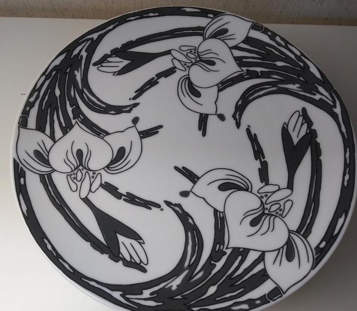 Servies van H&C Heinrich, 35 delig, zwart/wit, jaren 80, Antiek en Kunst, Antiek | Servies compleet, Ophalen