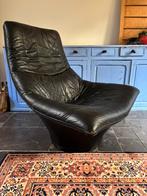 Vintage Jack Crebolder draaistoel design leer heerlijk!, Ophalen, Zo goed als nieuw, 75 tot 100 cm, Leer