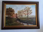 Schilderij  watermolen, Ophalen of Verzenden, Zo goed als nieuw, Schilderij, 100 tot 125 cm