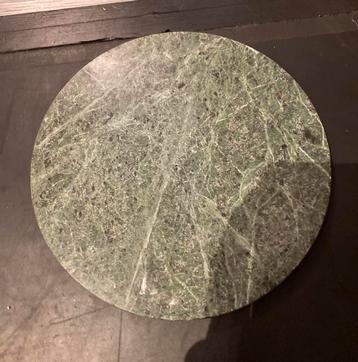 Vintage groene marmeren onderzetter pannenonderzetter 20cm beschikbaar voor biedingen