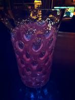 Oude glazen vaas met selenium, Overige kleuren, Ophalen of Verzenden, Minder dan 50 cm, Glas