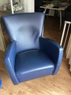 Jess designstoel leer blauw, Huis en Inrichting, Minder dan 75 cm, Leer, Zo goed als nieuw, 50 tot 75 cm