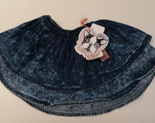 Vingino nieuw denim dyed geplooid rokje mt 92 nr 38593, Kinderen en Baby's, Kinderkleding | Maat 92, Nieuw, Meisje, Jurk of Rok