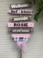geboorte bord meisje, Kinderen en Baby's, Kraamcadeaus en Geboorteborden, Ophalen of Verzenden, Nieuw, Geboortebord