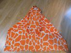 kinder cape met capuchon en wanten Giraf motief oranje wit, Ophalen of Verzenden, Zo goed als nieuw, One size