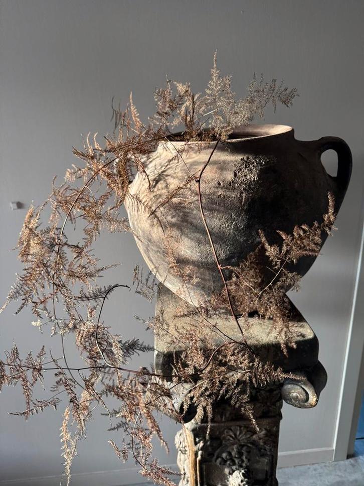 Unieke Rustiek Robuuste echt oude Franse pot - kruik Patina, Huis en Inrichting, Woonaccessoires | Vazen, Nieuw, Overige kleuren