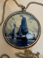 Antieke hanger delft ketting, Verzenden, Zilver, Ketting