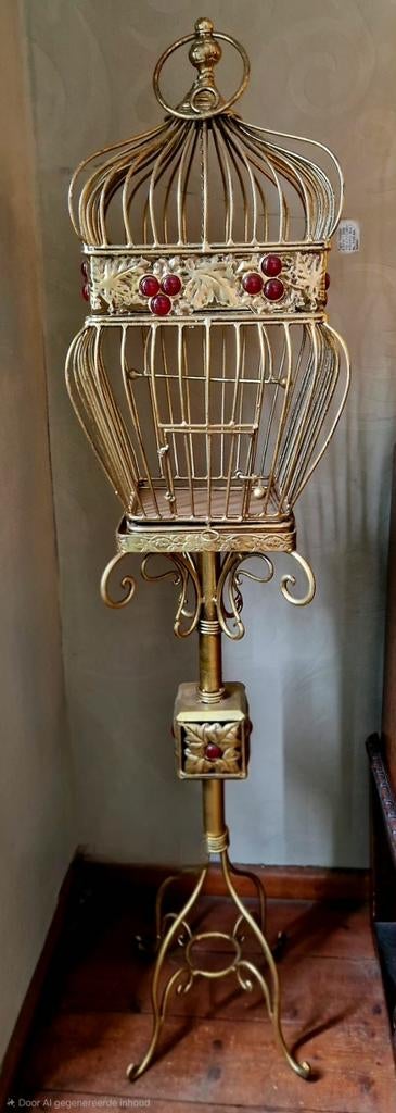 Decoratieve Vogelkooi op Standaard, Ophalen, Zo goed als nieuw