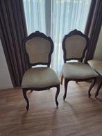 4 Brocante Eetkamerstoelen - Opknapper, Huis en Inrichting, Stoelen, Ophalen of Verzenden, Gebruikt, Bruin, Vier