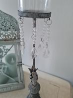 Kandelaar met stenen voet en glaasje, Belle Vieille Brocante, Nieuw, Ophalen of Verzenden, Jolandamonsieurs@gmail.com