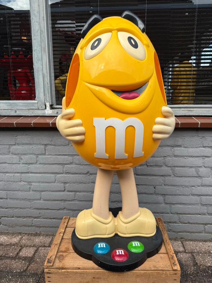 Grote M&M's Display Figuur - Geel, Verzamelen, Merken en Reclamevoorwerpen, Gebruikt, Gebruiksvoorwerp, Ophalen
