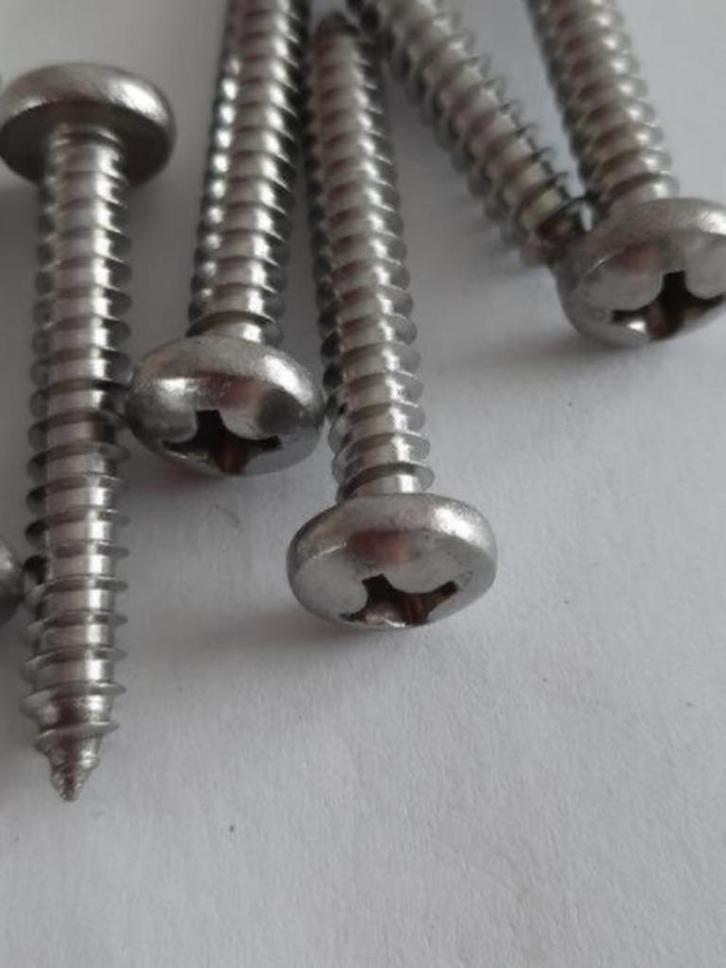 100 stuks RVS zelftappers kruiskop 5,5 x 32 mm parkers, Tuin en Terras, Palen, Balken en Planken, Nieuw, Balken, Minder dan 180 cm