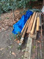 Gratis partij houten balken, Doe-het-zelf en Verbouw, Hout en Planken, Ophalen, Gebruikt, Balk, Vuren