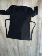 Miss etam xxl jurk jurkje zwart grijs zwarte grijs stippen, Gedragen, Maat 46/48 (XL) of groter, Zwart, Verzenden
