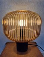 Mooie vintage look glazen tafellamp., Ophalen of Verzenden