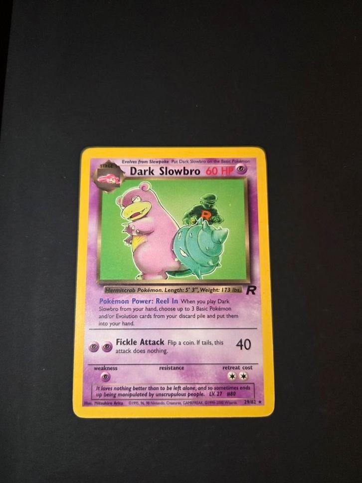 Dark Slowbro 29/82 Pokemon Team Rocket rare, Hobby en Vrije tijd, Verzamelkaartspellen | Pokémon, Zo goed als nieuw, Booster, Ophalen of Verzenden